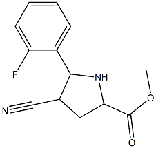 methyl 4-cyano-5-(2-fluorophenyl)-2-pyrrolidinecarboxylate 结构式