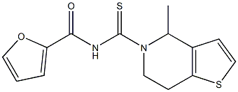 N2-[(4-methyl-4,5,6,7-tetrahydrothieno[3,2-c]pyridin-5-yl)carbothioyl]-2-furamide 结构式