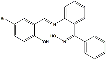 {2-[(5-bromo-2-hydroxybenzylidene)amino]phenyl}(phenyl)methanone oxime 结构式