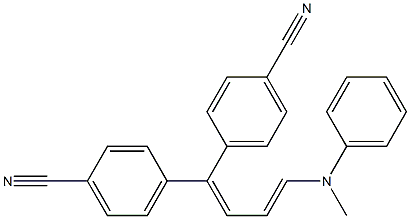 4-[1-(4-cyanophenyl)-4-(methylanilino)buta-1,3-dienyl]benzonitrile 结构式