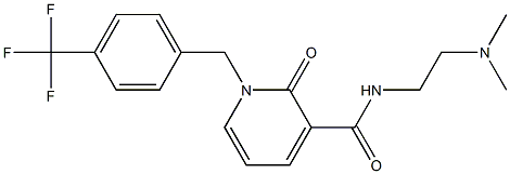 N-[2-(dimethylamino)ethyl]-2-oxo-1-[4-(trifluoromethyl)benzyl]-1,2-dihydro-3-pyridinecarboxamide 结构式