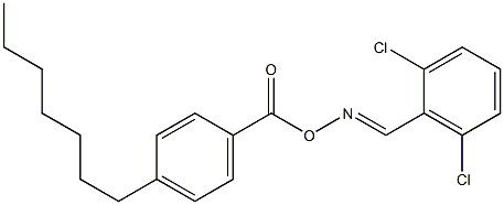 1-{4-[({[(2,6-dichlorophenyl)methylene]amino}oxy)carbonyl]phenyl}heptane 结构式