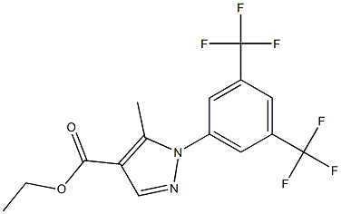 ethyl 1-[3,5-di(trifluoromethyl)phenyl]-5-methyl-1H-pyrazole-4-carboxylate 结构式