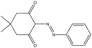 5,5-dimethyl-2-[(E)-2-phenyldiazenyl]-1,3-cyclohexanedione 结构式