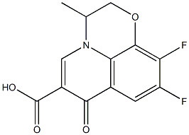 9,10-Difluoro-3-methyl-7-Oxo-2,3-Dihydro-7h-Pyrido(1,2,3-De)- [1,4]-Benzoxazin-6-Carboxylic Acid 结构式