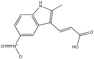 (E)-3-(2-methyl-5-nitro-1H-indol-3-yl)acrylic acid 结构式