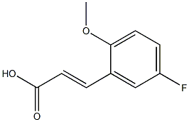 (E)-3-(5-fluoro-2-methoxyphenyl)acrylic acid 结构式