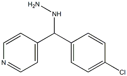 1-((4-chlorophenyl)(pyridin-4-yl)methyl)hydrazine 结构式
