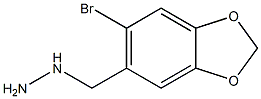 1-((5-bromobenzo[d][1,3]dioxol-6-yl)methyl)hydrazine 结构式