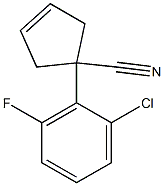 1-(2-chloro-6-fluorophenyl)cyclopent-3-enecarbonitrile 结构式