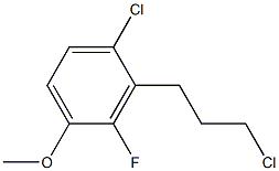 1-chloro-2-(3-chloropropyl)-3-fluoro-4-methoxybenzene 结构式