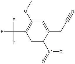 2-(4-(trifluoromethyl)-5-methoxy-2-nitrophenyl)acetonitrile 结构式