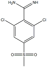 2,6-dichloro-4-(methylsulfonyl)benzamidine 结构式