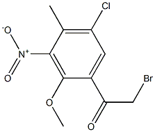 2-bromo-1-(5-chloro-2-methyoxy-4-methyl-3-nitro-phenyl)ethanone 结构式