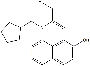 2-chloro-N-(cyclopentylmethyl)-N-(2-hydroxynaphthalen-8-yl)acetamide 结构式