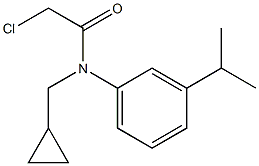 2-chloro-N-(cyclopropylmethyl)-N-(3-isopropylphenyl)acetamide 结构式