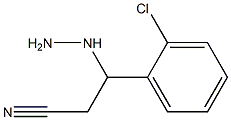 3-(2-chlorophenyl)-3-hydrazinylpropanenitrile 结构式