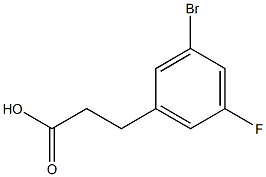 3-(3-bromo-5-fluorophenyl)propanoic acid 结构式