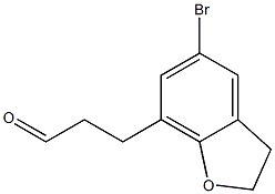 3-(5-bromo-2,3-dihydrobenzofuran-7-yl)propanal 结构式