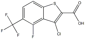 3-chloro-4-fluoro-5-(trifluoromethyl)benzo[b]thiophene-2-carboxylic acid 结构式