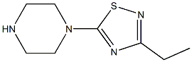 3-ethyl-5-(piperazin-1-yl)-1,2,4-thiadiazole 结构式