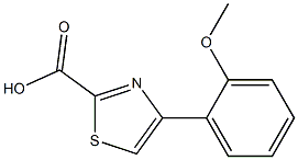 4-(2-METHOXYPHENYL)-1,3-THIAZOLE-2-CARBOXYLIC ACID 结构式