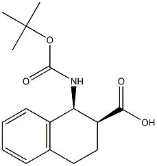 CIS-1-(tert-butoxycarbonylamino)-1,2,3,4-tetrahydronaphthalene-2-carboxylic acid 结构式