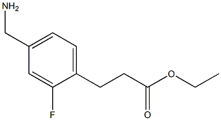 ethyl 3-(4-(aminomethyl)-2-fluorophenyl)propanoate 结构式