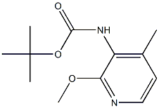 tert-butyl 2-methoxy-4-methylpyridin-3-ylcarbamate 结构式