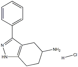 3-phenyl-4,5,6,7-tetrahydro-1H-indazol-5-amine hydrochloride 结构式