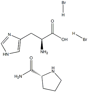 (L)-histidine-(L)-prolineamide dihydrobromide 结构式