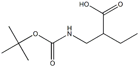 2-{[(tert-butoxy)carbonylamino]methyl}butanoic acid 结构式