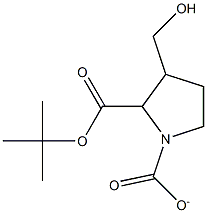 Boc-3-(hydroxymethyl)pyrrolidine-1-carboxylate 结构式