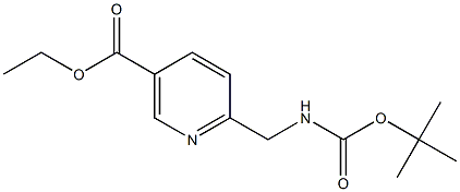 Ethyl 6-((Tert-Butoxycarbonylamino)Methyl)Nicotinate 结构式