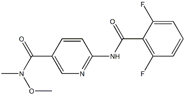 6-(2,6-difluorobenzamido)-N-methoxy-N-methylnicotinamide 结构式