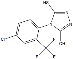 4-(4-chloro-2- (trifluoromethyl) phenyl)-5-mercapto-4H-1, 2,4-triazol-3-ol 结构式