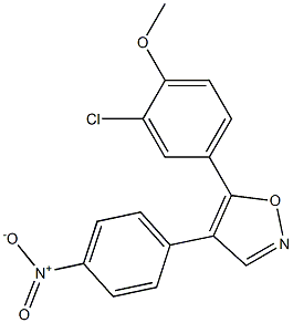 5-(3-chloro-4-methoxyphenyl)-4-(4-nitrophenyl)isoxazole 结构式
