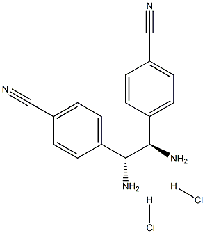 (R,R)-1,2-二(4-氰基苯)-1,2-乙二胺二盐酸盐 结构式