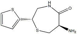 (2S,6R)-6-amino-2-(thiophen-2-yl)-1,4-thiazepan-5-one 结构式