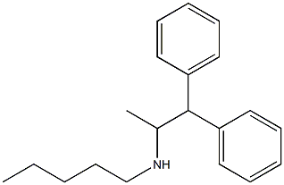 (1,1-diphenylpropan-2-yl)(pentyl)amine 结构式