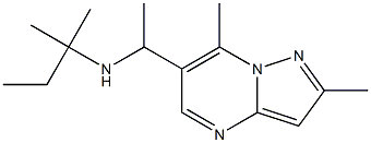 (1-{2,7-dimethylpyrazolo[1,5-a]pyrimidin-6-yl}ethyl)(2-methylbutan-2-yl)amine 结构式