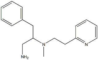 (1-amino-3-phenylpropan-2-yl)(methyl)[2-(pyridin-2-yl)ethyl]amine 结构式