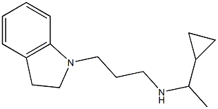 (1-cyclopropylethyl)[3-(2,3-dihydro-1H-indol-1-yl)propyl]amine 结构式