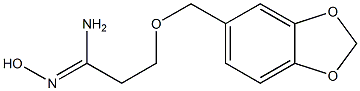 (1Z)-3-(1,3-benzodioxol-5-ylmethoxy)-N'-hydroxypropanimidamide 结构式