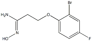 (1Z)-3-(2-bromo-4-fluorophenoxy)-N'-hydroxypropanimidamide 结构式