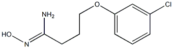 (1Z)-4-(3-chlorophenoxy)-N'-hydroxybutanimidamide 结构式