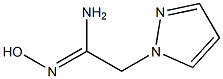 (1Z)-N'-hydroxy-2-(1H-pyrazol-1-yl)ethanimidamide 结构式