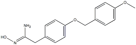 (1Z)-N'-hydroxy-2-{4-[(4-methoxybenzyl)oxy]phenyl}ethanimidamide 结构式