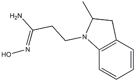 (1Z)-N'-hydroxy-3-(2-methyl-2,3-dihydro-1H-indol-1-yl)propanimidamide 结构式
