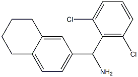 (2,6-dichlorophenyl)(5,6,7,8-tetrahydronaphthalen-2-yl)methanamine 结构式